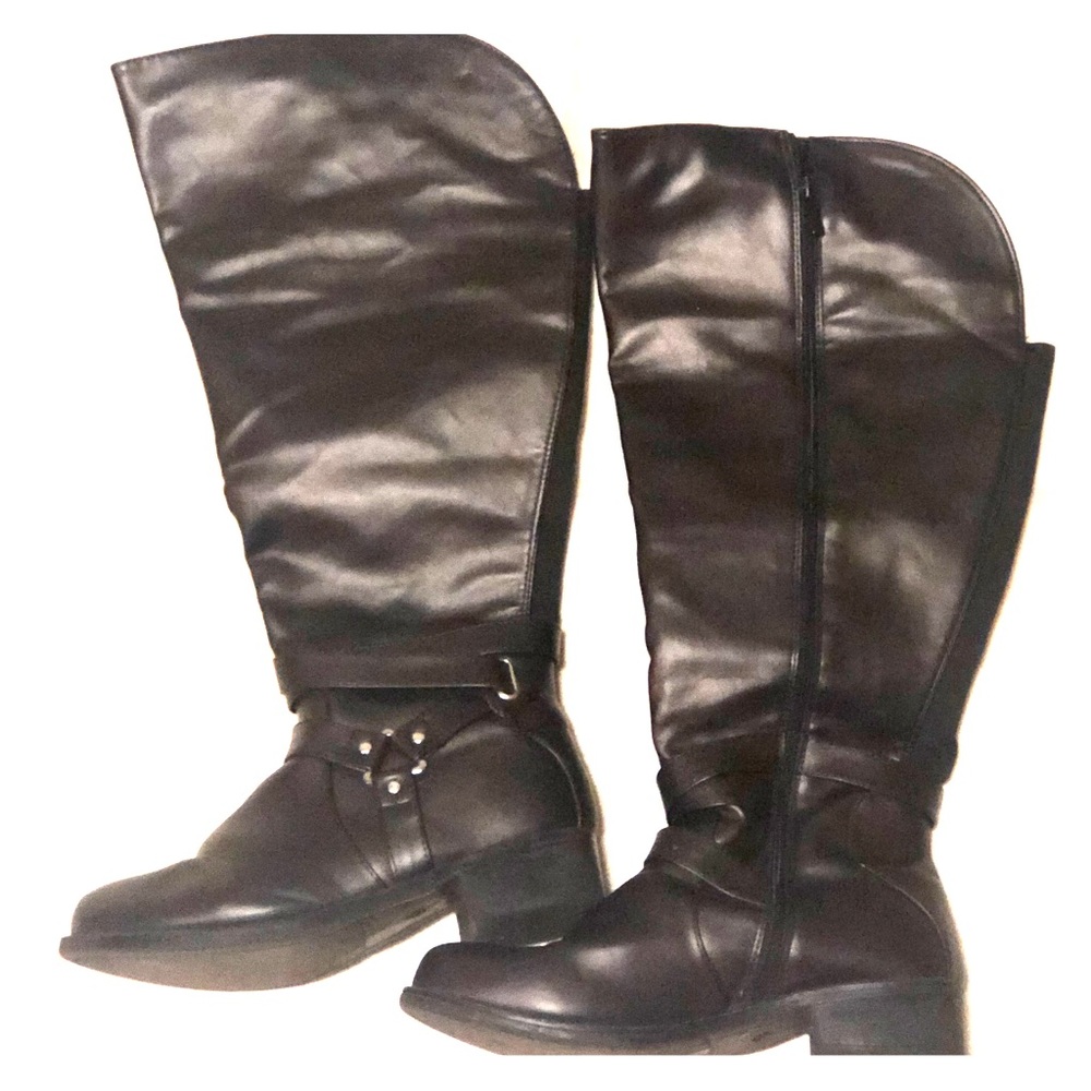 Wide calf knee high boots NO scuffs like NEW